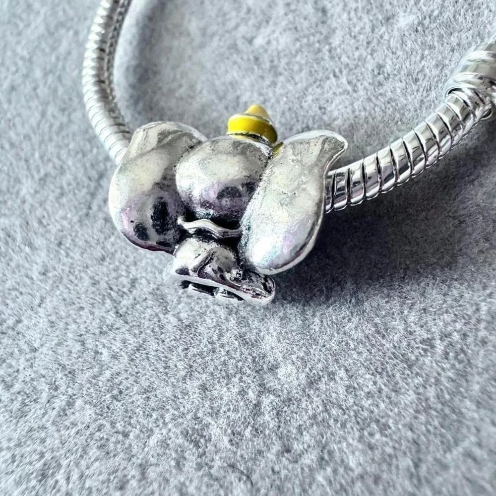 Silver Dumbo Elephant Bead Charm fits PANDORA - Picture 5 of 8
